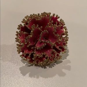 Floral statement ring